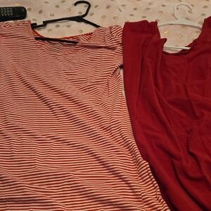 DownEast Red and Striped Tops